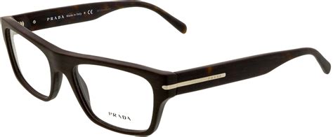 Prada Pr 18v Tv6101 Matte Brush Brown Rectangular Opticals